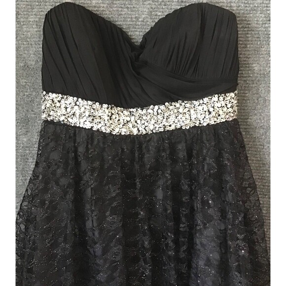 My Michelle Dress Babydoll Strapless Sparkle Embelished Y2K Black Plus Size 18W - Picture 2 of 7